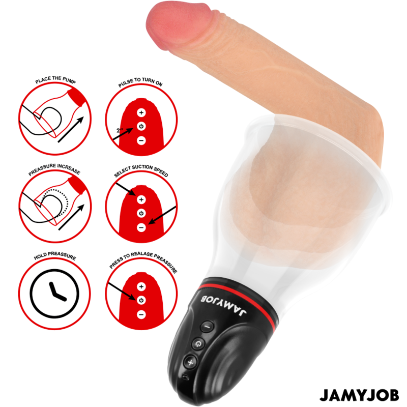 Jamyjob — Xpand lite pompe à testicules automatique 3 niveaux d'aspiration gris