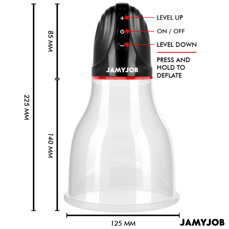 Jamyjob — Xpand lite pompe à testicules automatique 3 niveaux d'aspiration gris