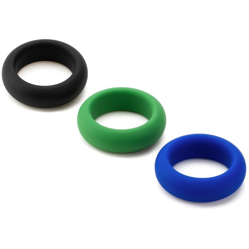 Tre anelli fallici Je Joue in silicone, di colori diversi