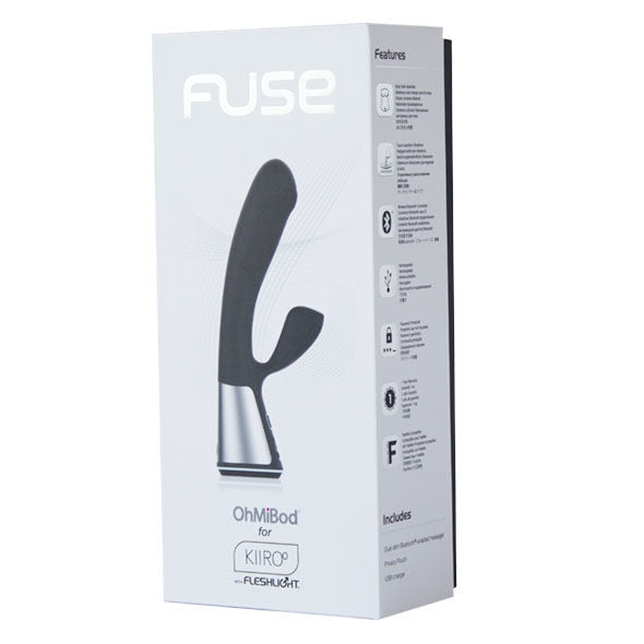 Kiiroo OhMiBod Fuse – Vibrador doble negro con app y mando