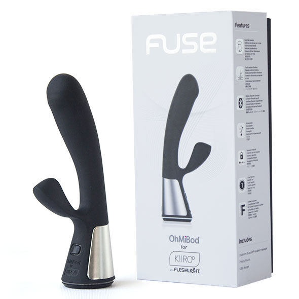 Kiiroo OhMiBod Fuse – Vibrador doble negro con app y mando