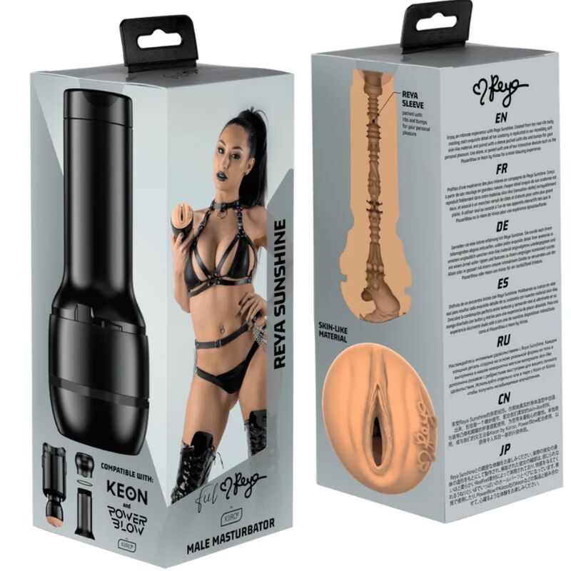 Kiiroo – Masturbador FeelReya, moldeado de Reya Sunshine, colección FeelStars