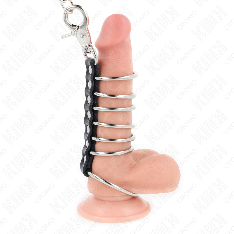 KINK – Cock ring de siete aros con cadena de 100 cm