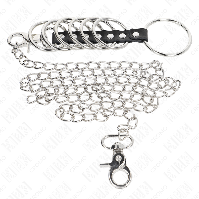 KINK – Cock ring de siete aros con cadena de 100 cm
