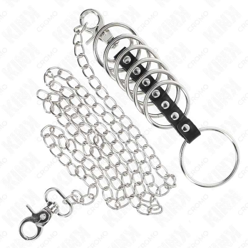 KINK – Cock ring de siete aros con cadena de 100 cm