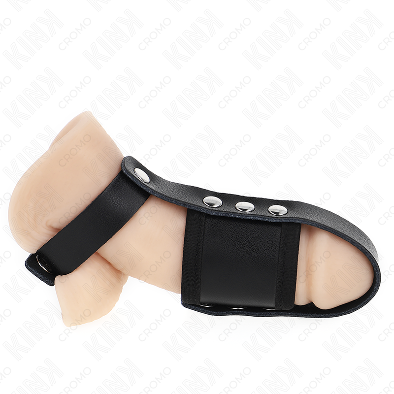 KINK – Arnés de doble anillo para el pene, banda central ancha