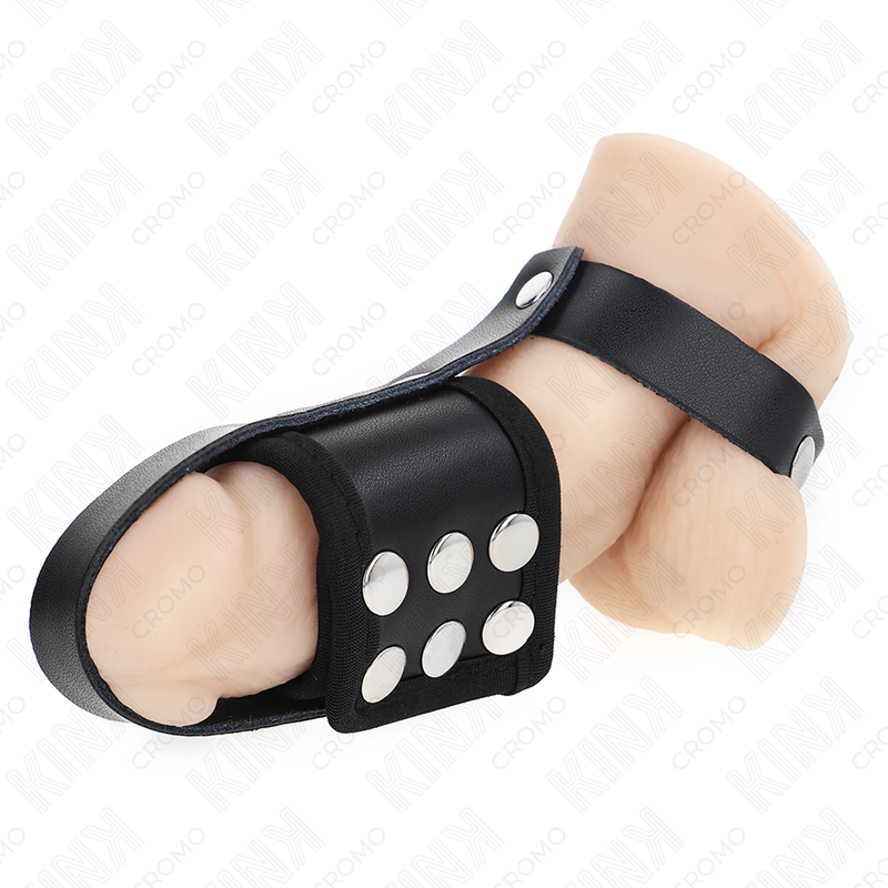 KINK – Arnés de doble anillo para el pene, banda central ancha