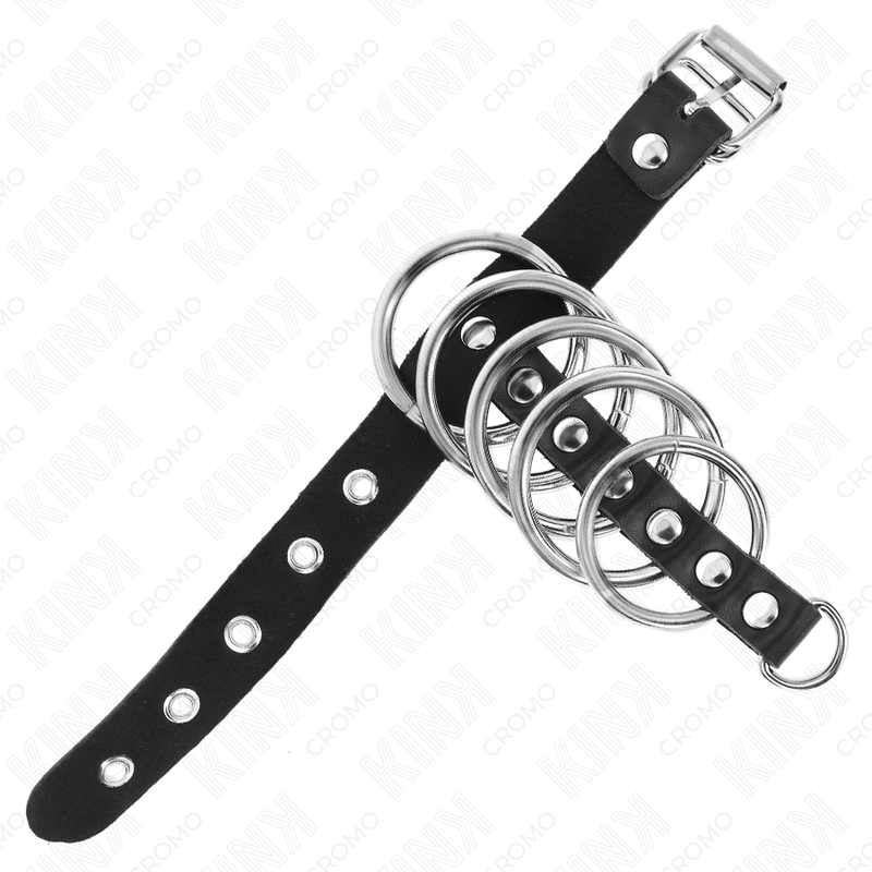 KINK – Cock ring de cinco aros metálicos con candado