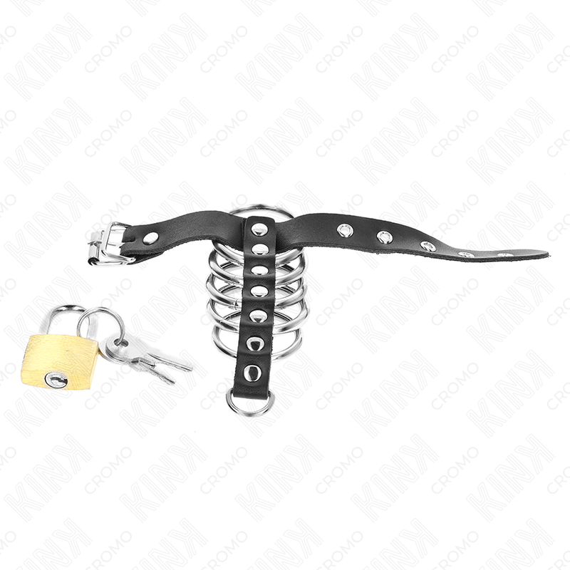 KINK – Cock ring de cinco aros metálicos con candado