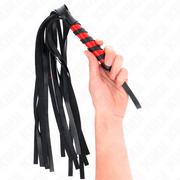 KINK – Flogger corto de mango rayado, 45 cm