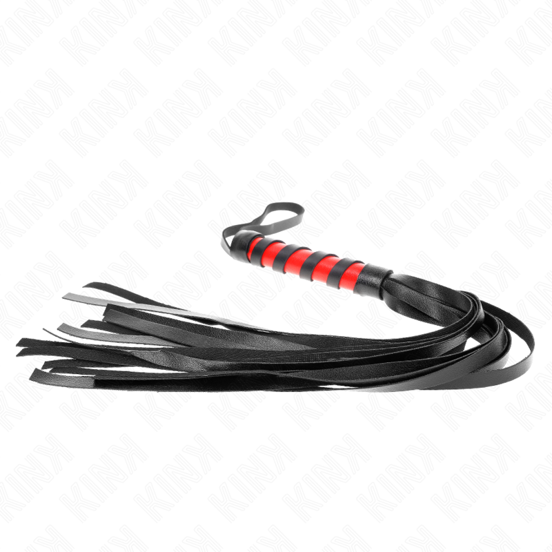 KINK – Flogger corto de mango rayado, 45 cm