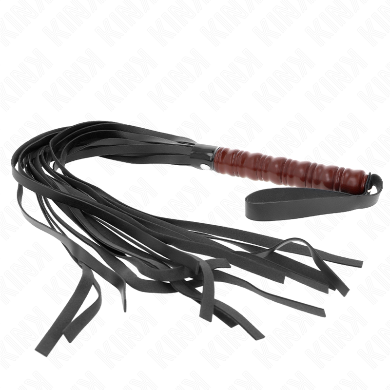 KINK – Flogger de mango color caoba, 53 cm