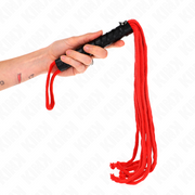 KINK – Flogger de cuerdas rojas, 56 cm