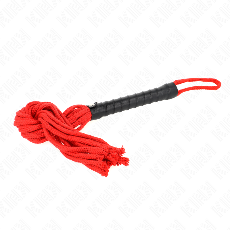 KINK – Flogger de cuerdas rojas, 56 cm