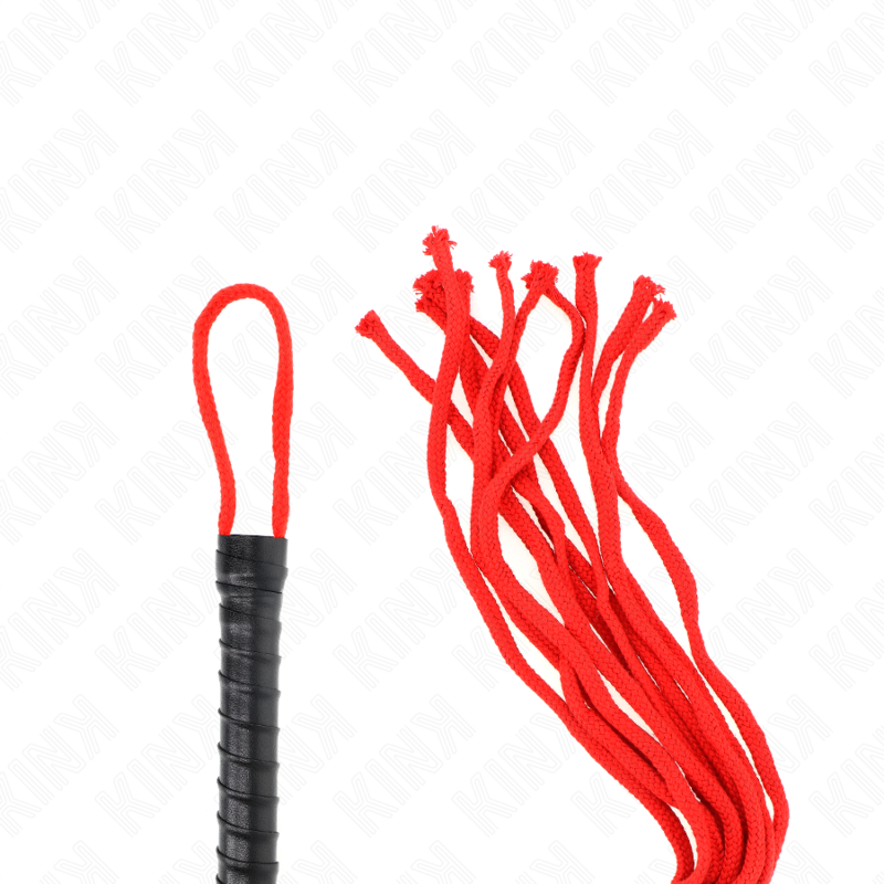 KINK – Flogger de cuerdas rojas, 56 cm