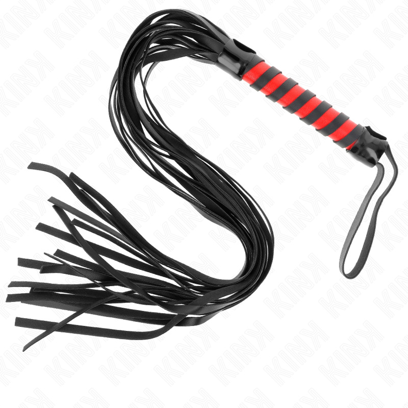 KINK – Flogger largo de mango rayado, 70 cm