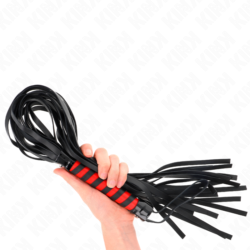 KINK – Flogger largo de mango rayado, 70 cm