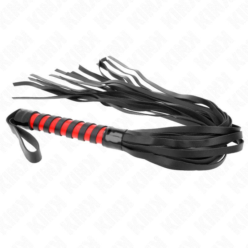 KINK – Flogger largo de mango rayado, 70 cm