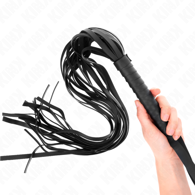 KINK — Martinet noir à longues lanières 70 cm