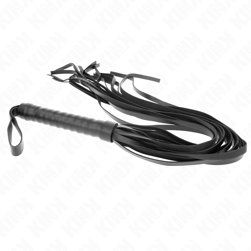 KINK – Flogger negro de tiras largas, 70 cm