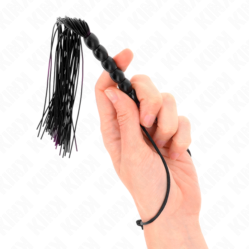 KINK – Mini flogger de seis bolas, 26 cm – Negro
