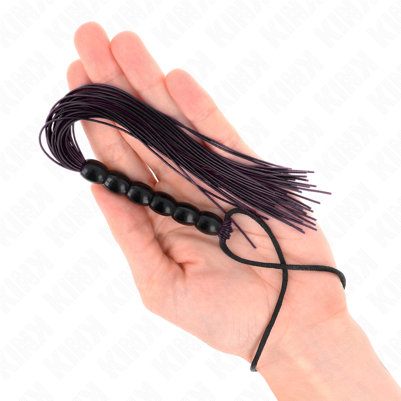 KINK – Mini flogger de seis bolas, 26 cm – Negro