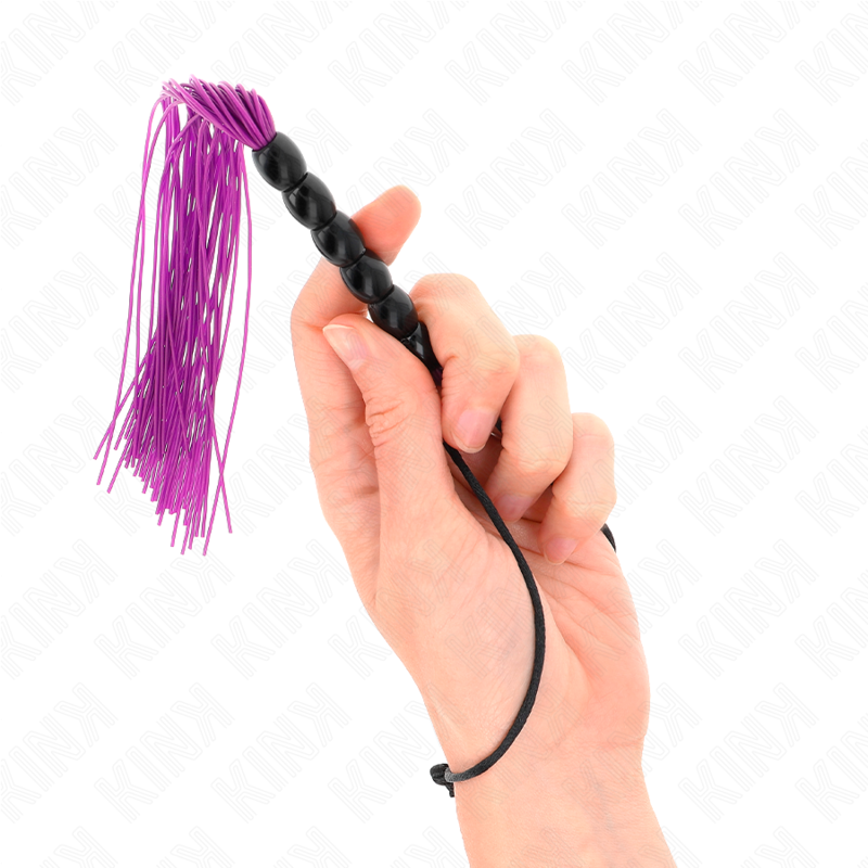 KINK – Mini flogger de seis bolas, 26 cm – Morado