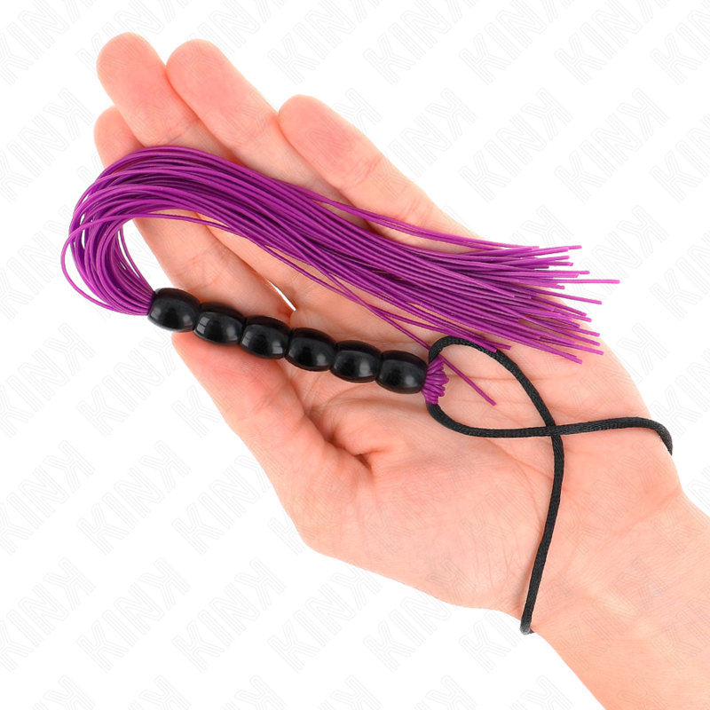 KINK – Mini flogger de seis bolas, 26 cm – Morado