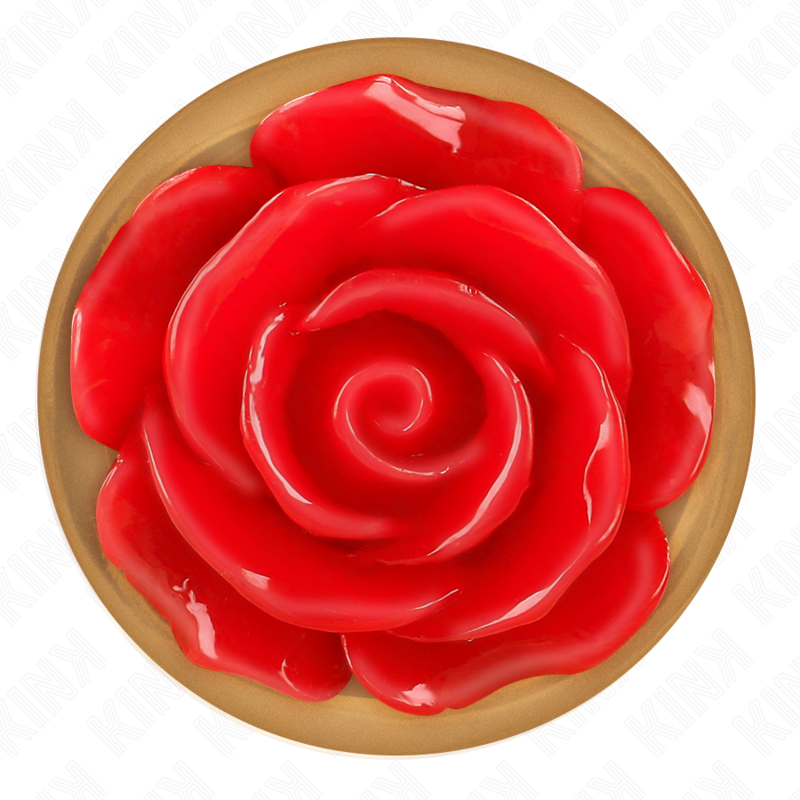 KINK Rose – Plug anal de acero con rosa roja, tallas S a L – Oro rosa – Talla M