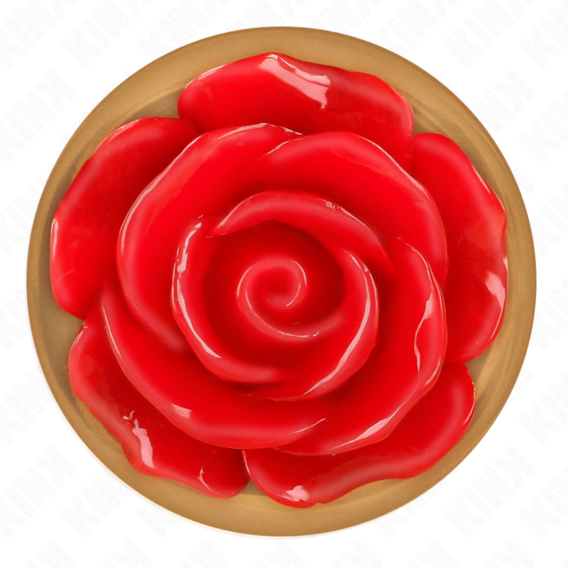 KINK Rose – Plug anal de acero con rosa roja, tallas S a L – Oro rosa – Talla S