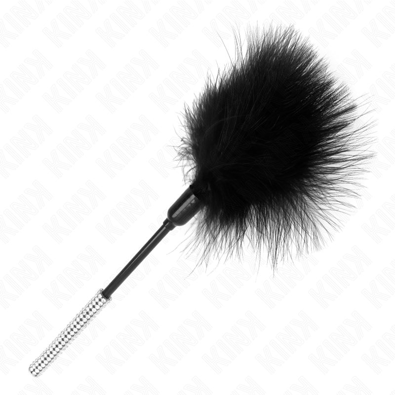 KINK – Plumero BDSM de mango con pedrería, 27 cm