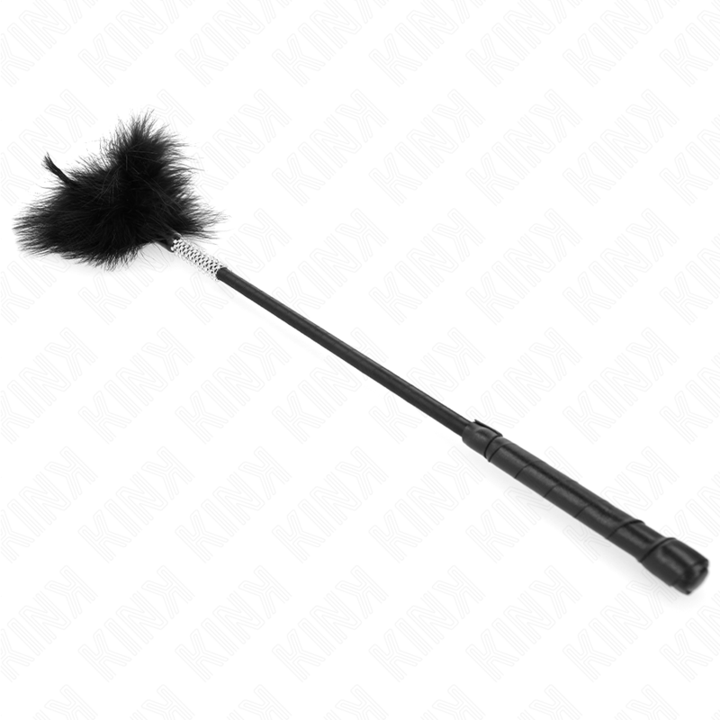 KINK – Plumero BDSM con pedrería y varilla larga, 50 cm