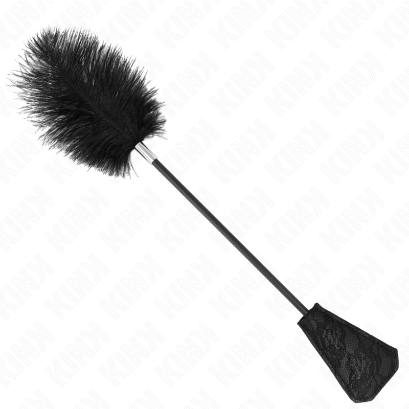 KINK – Plumero BDSM y paleta de encaje, 56 cm