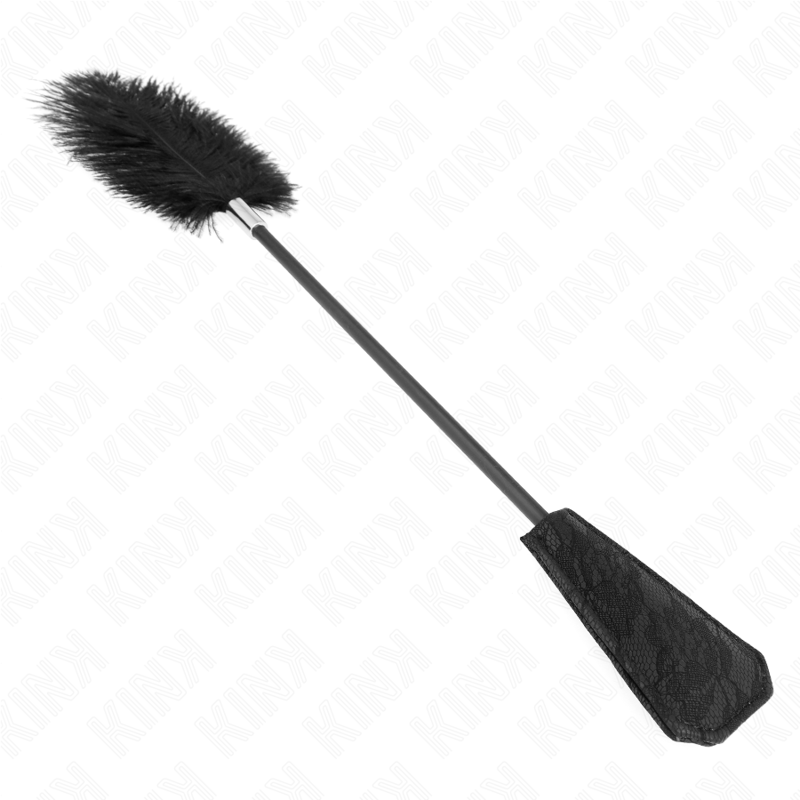 KINK – Plumero BDSM y paleta de encaje, 56 cm
