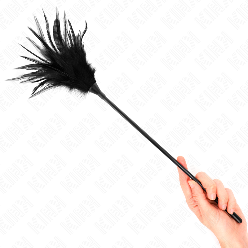 KINK – Plumero BDSM de varilla larga, 45 cm – Negro