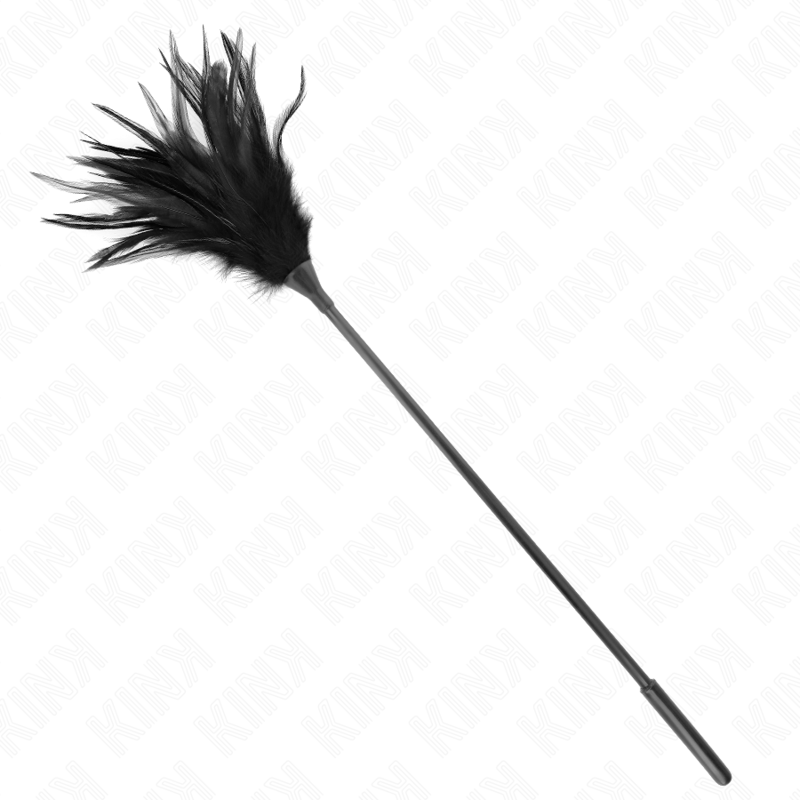 KINK – Plumero BDSM de varilla larga, 45 cm – Negro