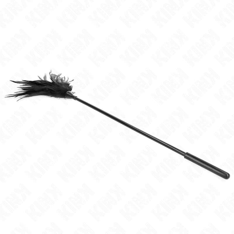KINK – Plumero BDSM de varilla larga, 45 cm – Negro
