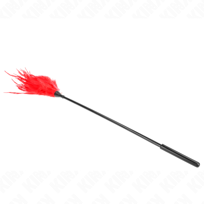 KINK – Plumero BDSM de varilla larga, 45 cm – Rojo