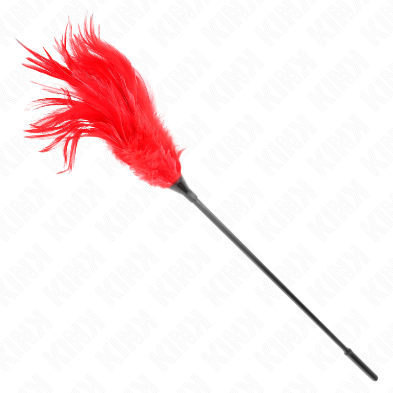 KINK – Plumero BDSM de varilla larga, 45 cm – Rojo