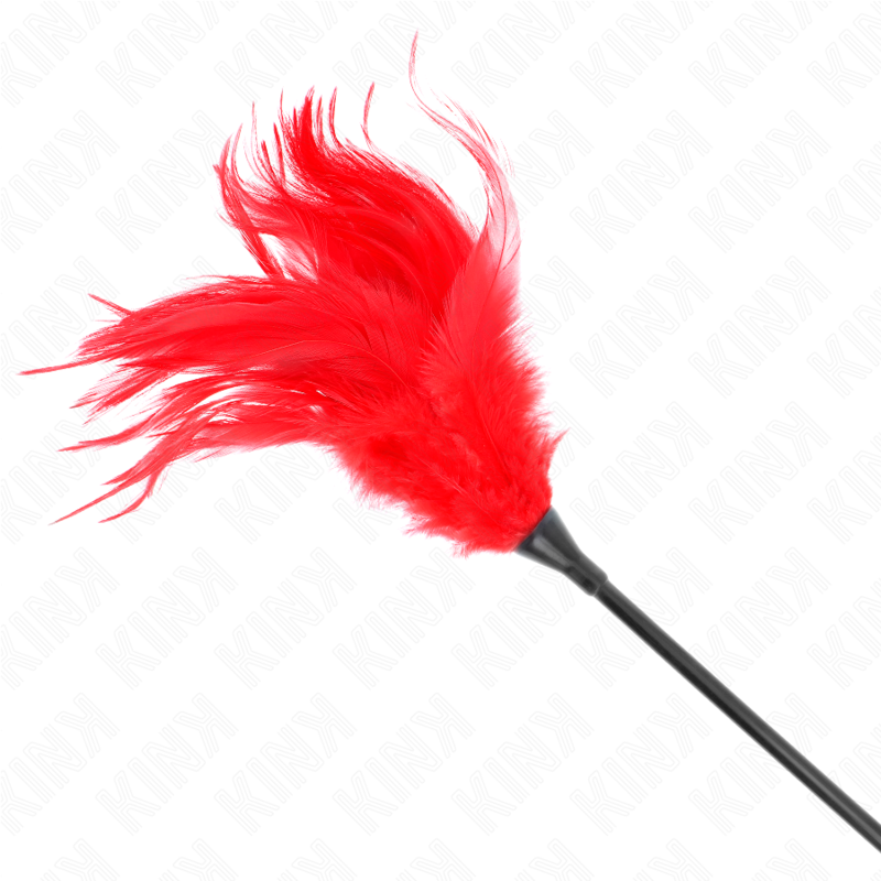 KINK – Plumero BDSM de varilla larga, 45 cm – Rojo