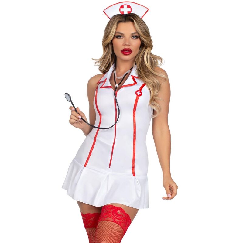 Leg Avenue — Costume infirmière à robe blanche — Taille S/M