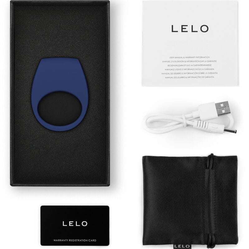 LELO Tor 3 — Anneau pénien vibrant connecté — Bleu