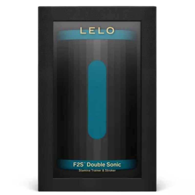 LELO F2S Double Sonic — Masturbateur connecté à deux moteurs soniques — Bleu canard