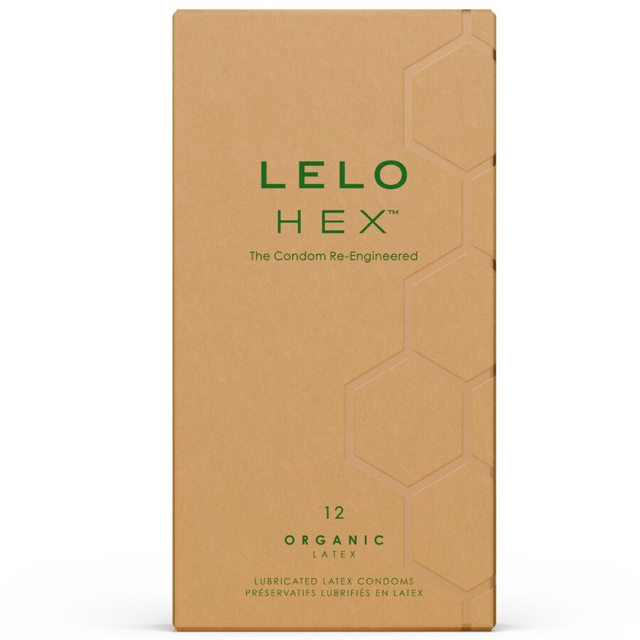 LELO HEX Organic – Preservativos con L-arginina, 12 unidades