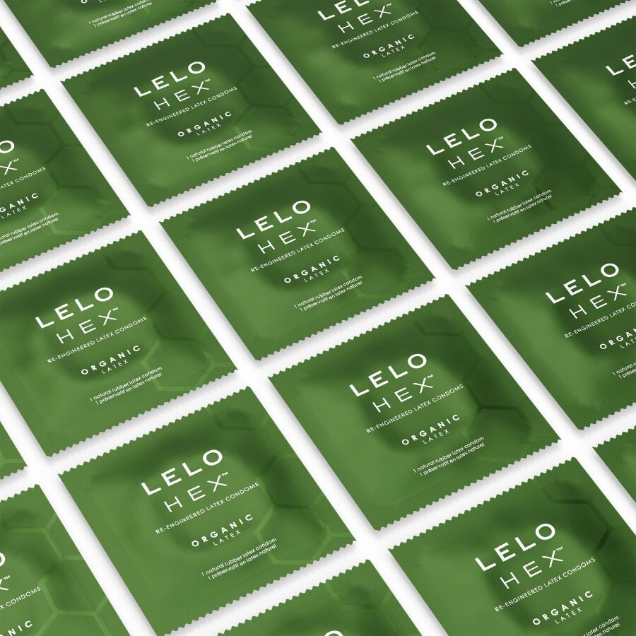 LELO HEX Organic – Kondome mit L-Arginin, 36 Stück