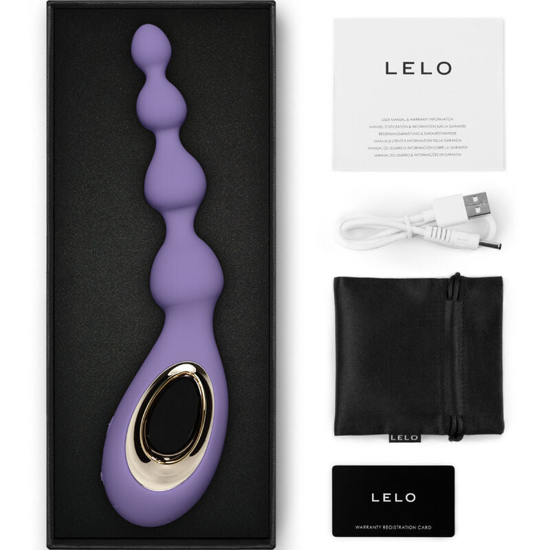 LELO Soraya Beads – Bolas anales vibradoras de tamaño creciente – Lila