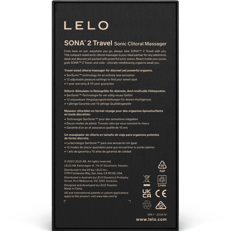LELO Sona 2 Travel – Estimulador de clítoris sónico de viaje – Rosa