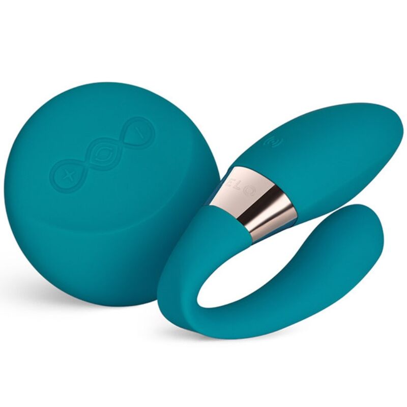 LELO Tiani Duo — Vibromasseur pour couple à deux moteurs avec télécommande — Bleu