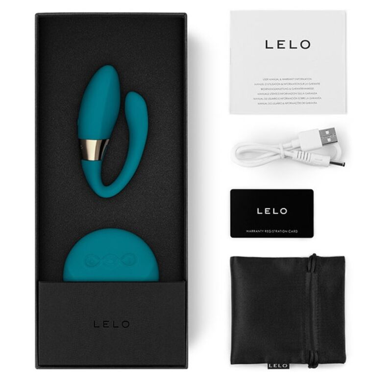 LELO Tiani Duo — Vibromasseur pour couple à deux moteurs avec télécommande — Bleu