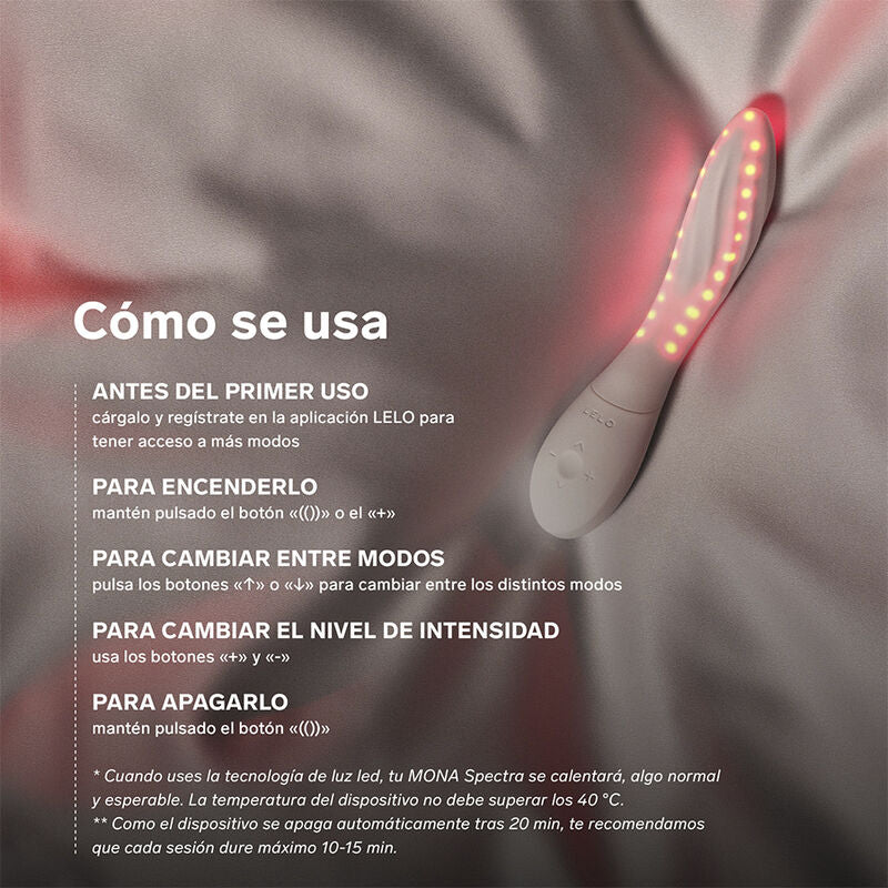 LELO Mona Spectra – G-Punkt-Vibrator mit rotem LED-Licht und App